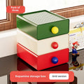 Axyaa Desk Organizer with Drawer - Stackable Desktop Storage Box for Home Office