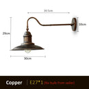 Axyaa Outdoor Industrial Wall Lamp for Courtyard Garden Lighting