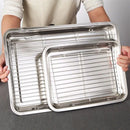 Axyaa Stainless Steel Bakeware Set Kitchen Utensils Storage Tray Cooling Rack