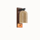 Axyaa Natural Stone Wood Sconce LED Wall Lights with Switch