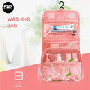 Axyaa Travel Cosmetic Bag: Waterproof Toiletry Washbag with Hanging Hook, Large Capacity.