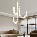 Axyaa Modern Magic Bean LED Copper Chandelier for Home Decor