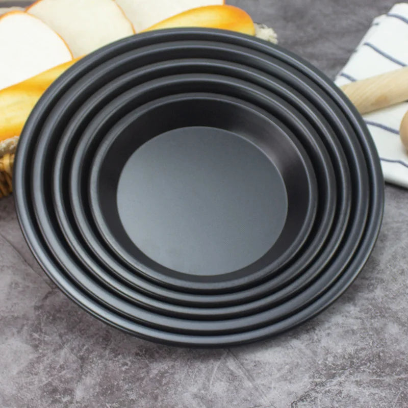 Axyaa 8/10 Inch Non-Stick Pizza Pan - Round Baking Tray and Cooking Sheet