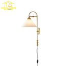 Axyaa Gold Lustre LED Wall Lamp: Modern Luxury Retro Design for Living Room & Study
