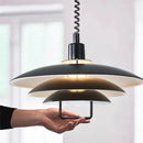 Axyaa Nordic LED Circular Chandelier Pendant Light for Living Room Indoor Lighting