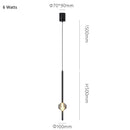 Axyaa Crystal Suspension Pendant Lights: Stylish Vertical Hanging Lamp for Bedroom and Dining Room