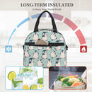 Axyaa Penguins Insulated Lunch Bag with Adjustable Strap for Picnic School Work