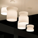 Axyaa White Glass Pendant Light: Modern Minimalist Hanging Ceiling Lighting