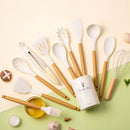 Axyaa Silicone Cookware Utensils Set with PP Handle and Measuring Spoon