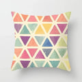 Geometric Nordic Cushion Cover in Yellow Red Blue for Sofa by Axyaa