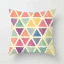 Geometric Nordic Cushion Cover in Yellow Red Blue for Sofa by Axyaa