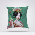 Axyaa Geisha Memoirs Decorative Cushion Cover 45x45 - Luxury Pillowcase for Home Decor