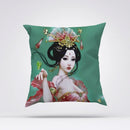 Axyaa Geisha Memoirs Decorative Cushion Cover 45x45 - Luxury Pillowcase for Home Decor