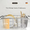 Axyaa Stainless Steel Sink Drying Rack Drainer Basket for Fruits & Vegetables