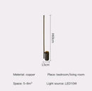 Axyaa Rotatable Copper Long Strip LED Wall Lamp for Living Room Bedroom Luxe Lighting.