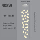 Axyaa Modern LED Stairs Chandelier for Dining Room Living Room Decor Lighting