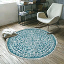 Axyaa Nordic Style Cotton Linen Round Carpets Boho Retro Handmade Floor Mats