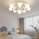 Axyaa Kids Room LED Ceiling Light Fixture Glass Ball Color Chandelier