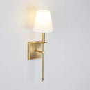Axyaa Flared White Textile Shade Wall Lamp: Elegant Nordic Design for Living Rooms & Bedrooms