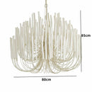 Axyaa Nordic Wooden Candlestick Chandelier Hanging Lamp for Home Lighting