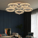 Axyaa Crystal Remote Control Ceiling Chandelier Pendant Light Fixture