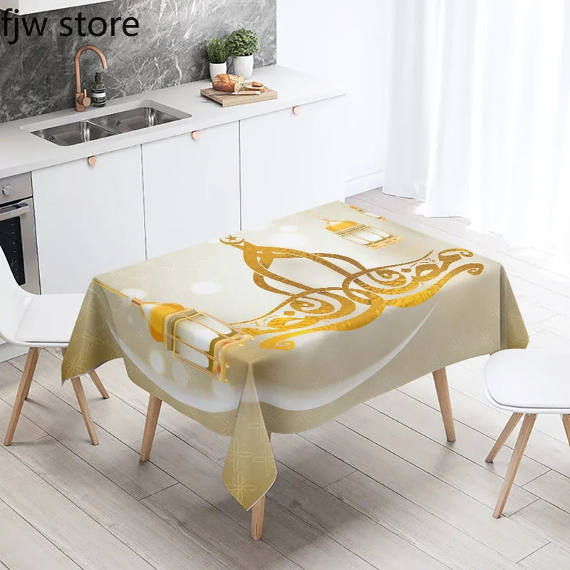 Axyaa Ramadhan Karim Decor Tablecloth - Waterproof & Stain Resistant