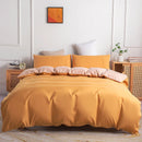 Axyaa Microfiber Duvet Cover Set Solid Color Comfortable Quilt Cover King Twin