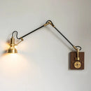Axyaa Industrial Style Copper Wall Lamp with 360° Adjustable Arm for Bedroom and Restaurant