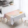 Axyaa Geometric Tree Waterproof Tablecloth for Home and Restaurant Decor