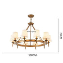 Axyaa American Country Retro Fabric Chandelier for Living Dining Room Home Decor