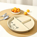 Axyaa 3-Compartment Stackable Fruit Salad Dinner Plate - Microwave Safe Kitchen Tableware