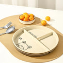 Axyaa Stackable 3-Compartment Fruit Salad Dinner Plate | Microwave Safe Cake Dessert Dishes
