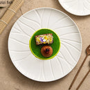 Axyaa Ceramic Steak Plate Pasta Salad Dessert Plate Shallow Restaurant Tableware