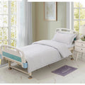 Axyaa Thick Cotton-Polyester Grid 3pc Bedding Set for 0.9-1.2m Bed