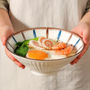 Axyaa Premium Ceramic Ramen Bowl 8" Large Noodle Soup Bowl