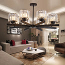 Axyaa Modern Luxury Black Gold Chandelier Pendant Lamp for Indoor Lighting