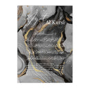 Islamic Calligraphy Poster Ayat Al Kursi in Black Gold Marble by Axyaa.