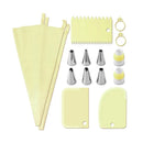 Axyaa Stainless Steel Nozzle Set with Baking Tools and Spatula