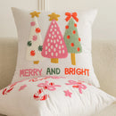 Axyaa Christmas Towel Embroidered Pillowcase 45x45cm - Sofa Decoration & Headboard Cushion Cover