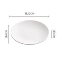 Axyaa Striped Ceramic Plates Set Mixed Usage Circular Tableware