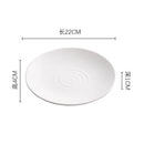 Axyaa Striped Ceramic Plates Set Mixed Usage Circular Tableware