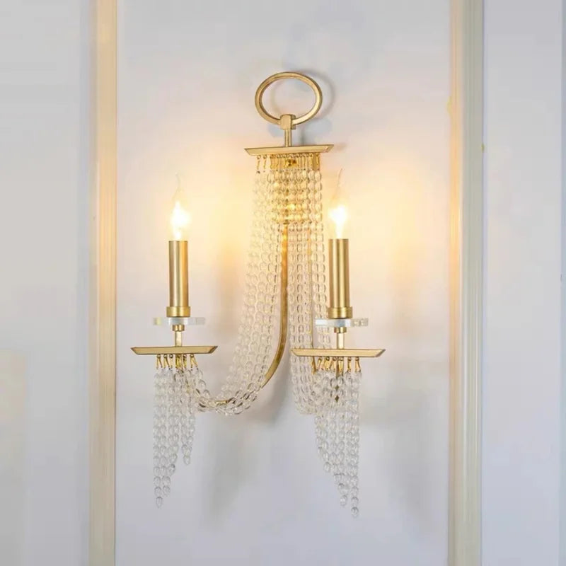 Axyaa Crystal Chandelier: Elegant Luxury Hanging Lamp for Living Room & Dining Room