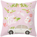Axyaa Valentine's Day Parchment Pillow Set for Home Sofa, Square Pillowcase