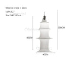 Axyaa Nordic Minimalist Fabric LED Pendant Light Chandelier for Home Decor