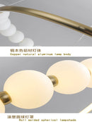Axyaa Nordic Round Pendant Lamp, Postmodern Lighting Fixture for Dining, Living, Study Room