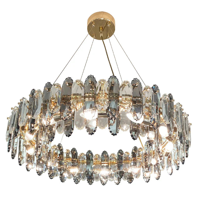 Axyaa Crystal Chandelier: Nordic-Style Luxe Lighting for Living, Dining & Bedroom