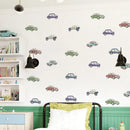 Axyaa Cartoon Kids Transport Car Truck Wall Sticker - Cute Vehicle Construction Decal