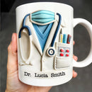 Axyaa Personalized Doctor Nurse Ceramic Mug with Custom Name & Hospital Logo