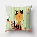 Cat Pattern Cushion Cover for Axyaa Brand Decorative Throw Pillow.