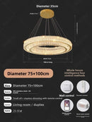 Axyaa High-End Crystal Pendant Chandelier: Luxury Modern Home Lighting
